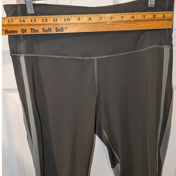 Lululemon Leggings Womens Size 12 Green ZipLine Crop 23" Nulux W6ASPS - Picture 2 of 11